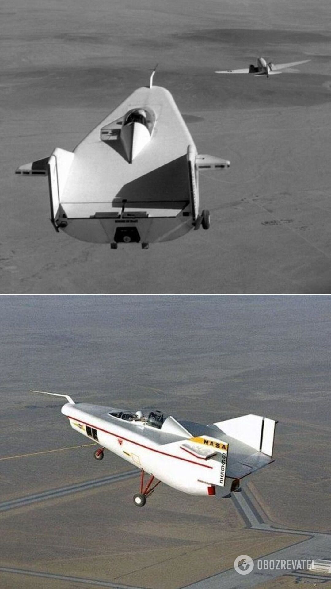 Проект NASA М2-F1, который можно назвать просто планером странной конструкции, так как у него не было не только крыльев, но и двигателя. Был предназначен в качестве капсулы для приземления астронавтов и получил прозвище "летающая ванна". Первый полет M2-F1 состоялся 16 августа 1963 года, а ровно через три года в тот же день – и последний