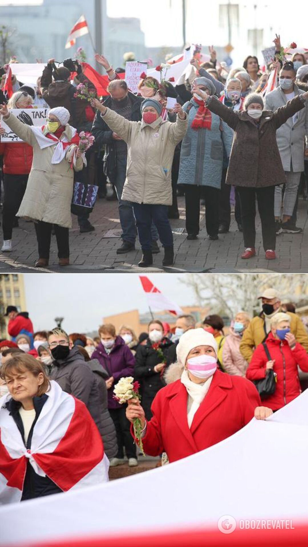 Марш пенсионеров в Минске