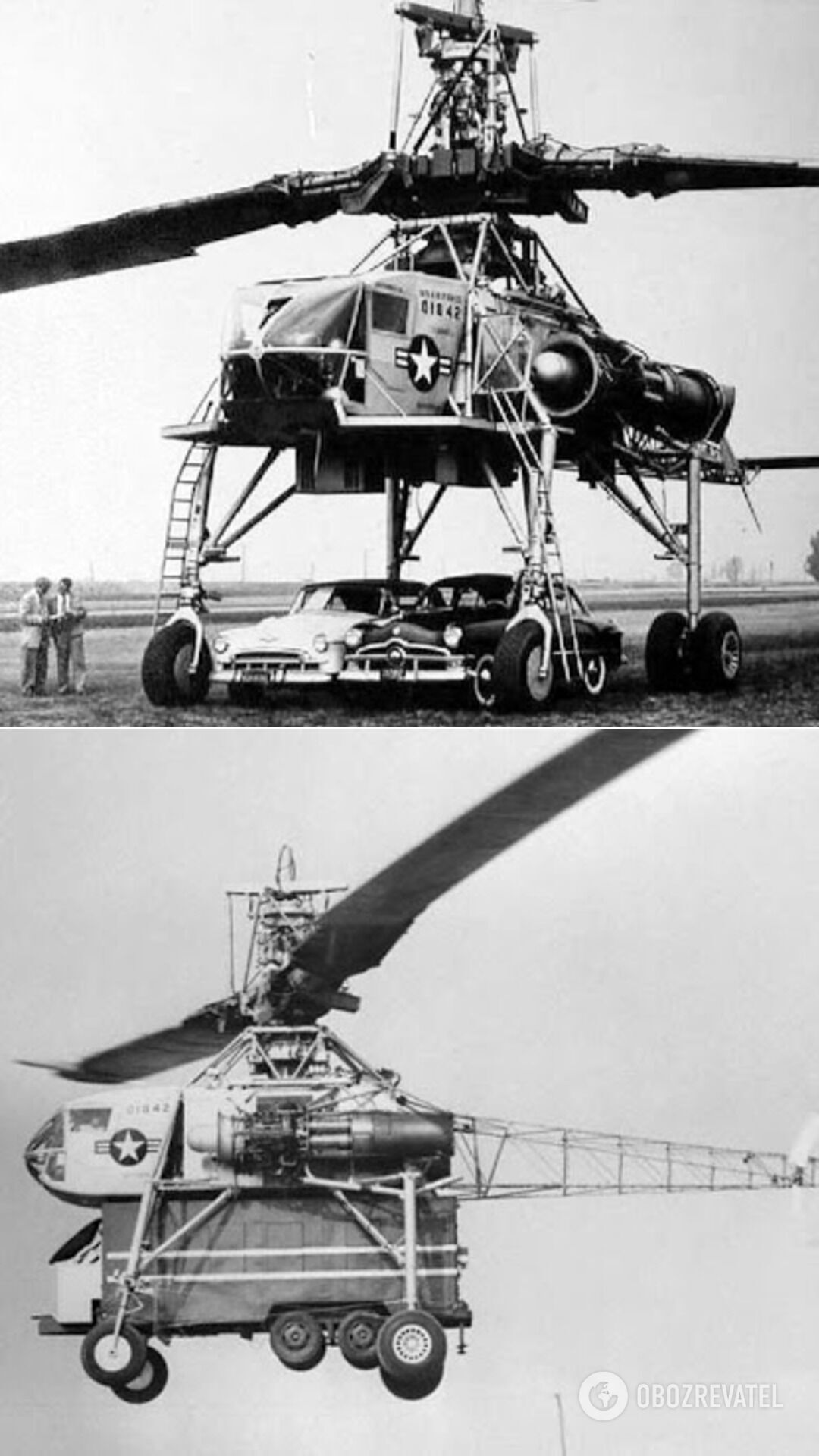 Літальний кран XH-17 – побудований американською військово-промисловою авіабудівною компанією Hughes Aircraft вертоліт, який мав титанічний ротор діаметром 40 метрів (12-поверховий будинок) і вмів піднімати майже 7 тонн