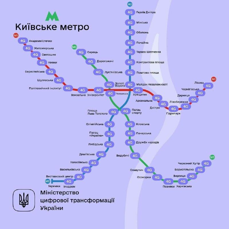 4G в метро Киева