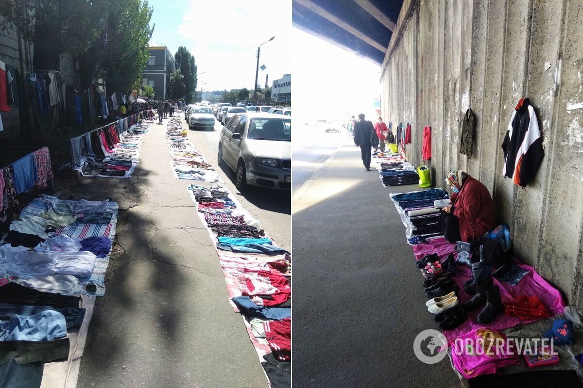 Барахолка на "Почайні" простягається на сотні метрів