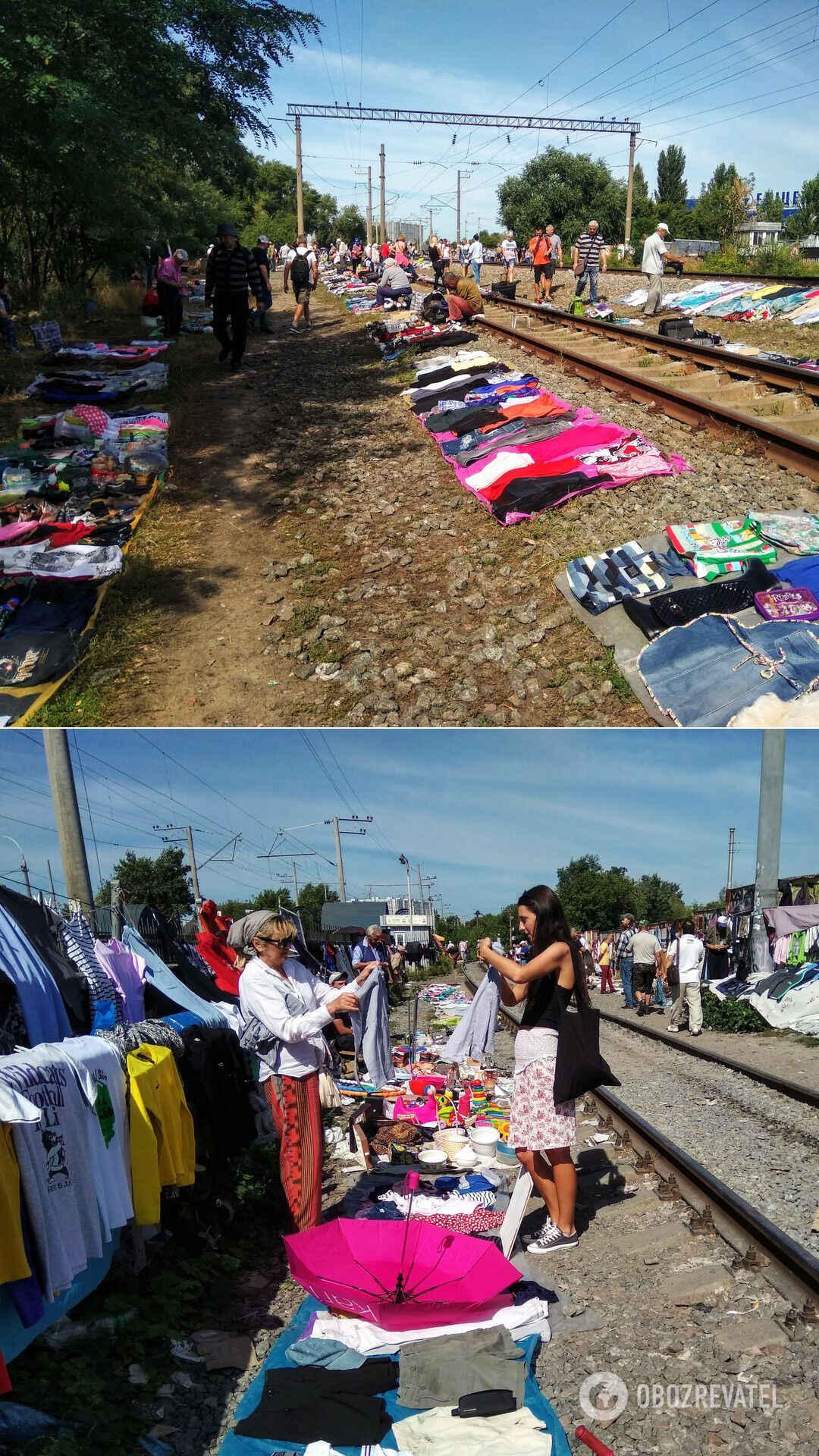 Попри пандемію, більшість торговців і відвідувачів людним блошиним ринком ходять без масок