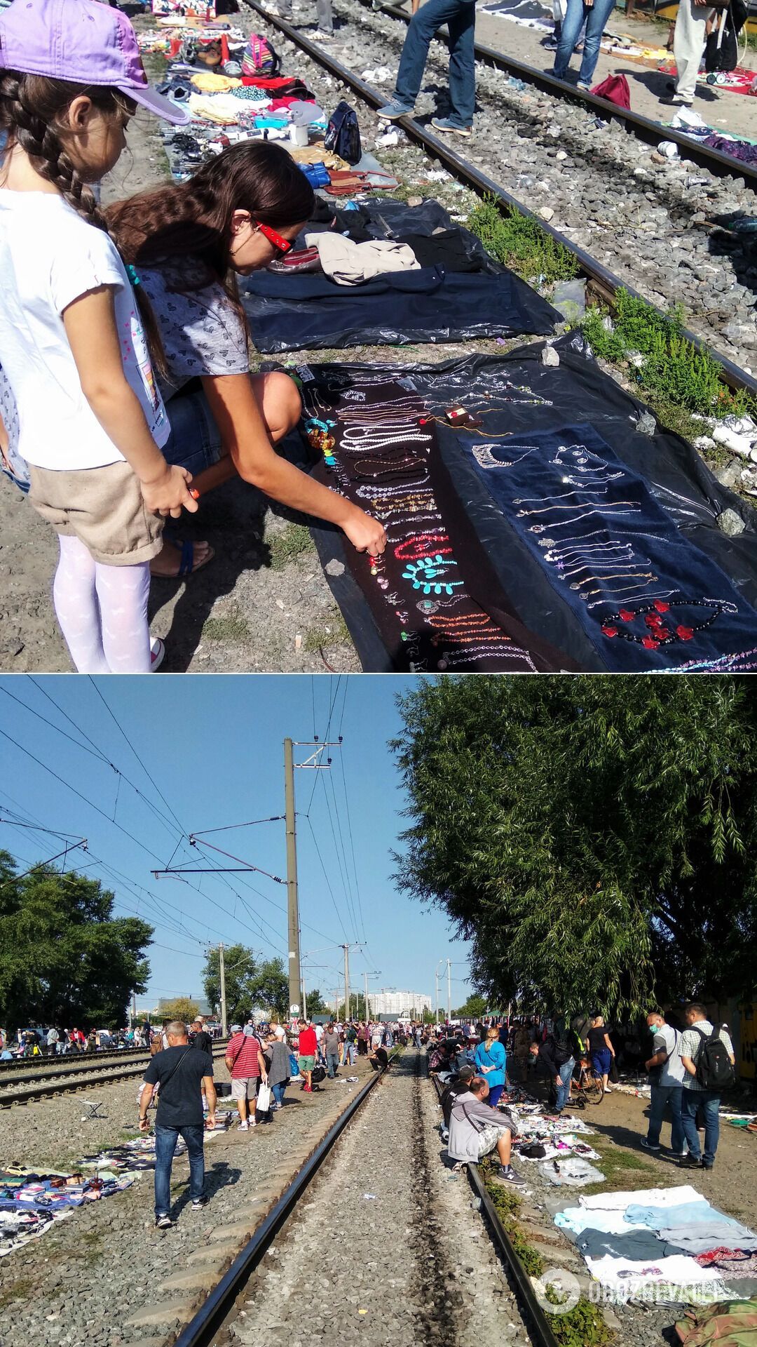 Значна частина барахолки розташовується на коліях біля станції "Зеніт"