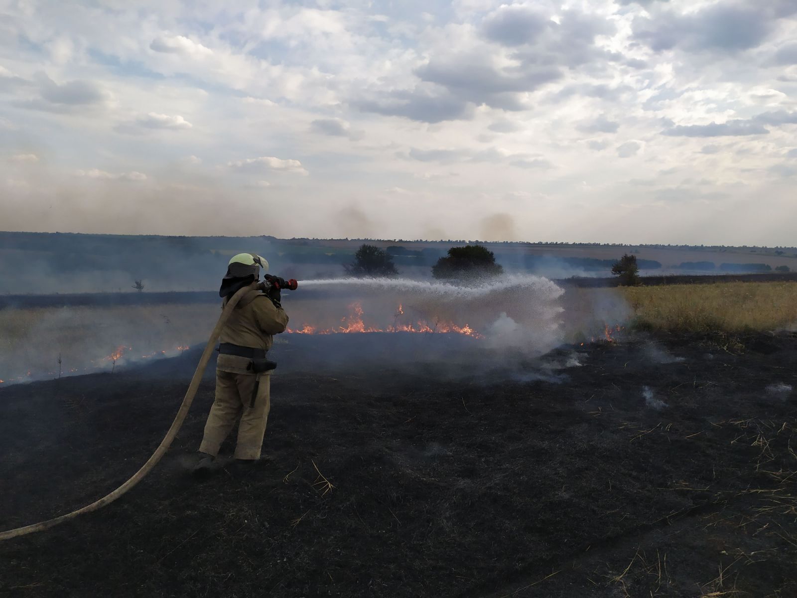 Спасатели погасили один из очагов пожара на Луганщине