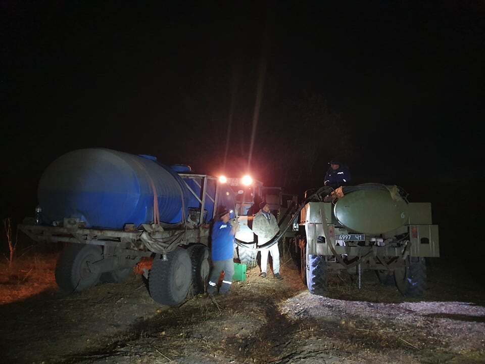 Гасіння вогню на Луганщині