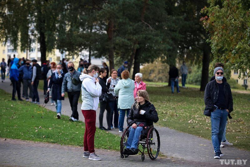 Протестуючі в Мінську