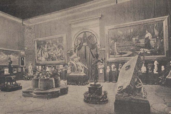 Картины "Оргия" и "Смерть Мессалины" на выставке во Львове в 1894 г.