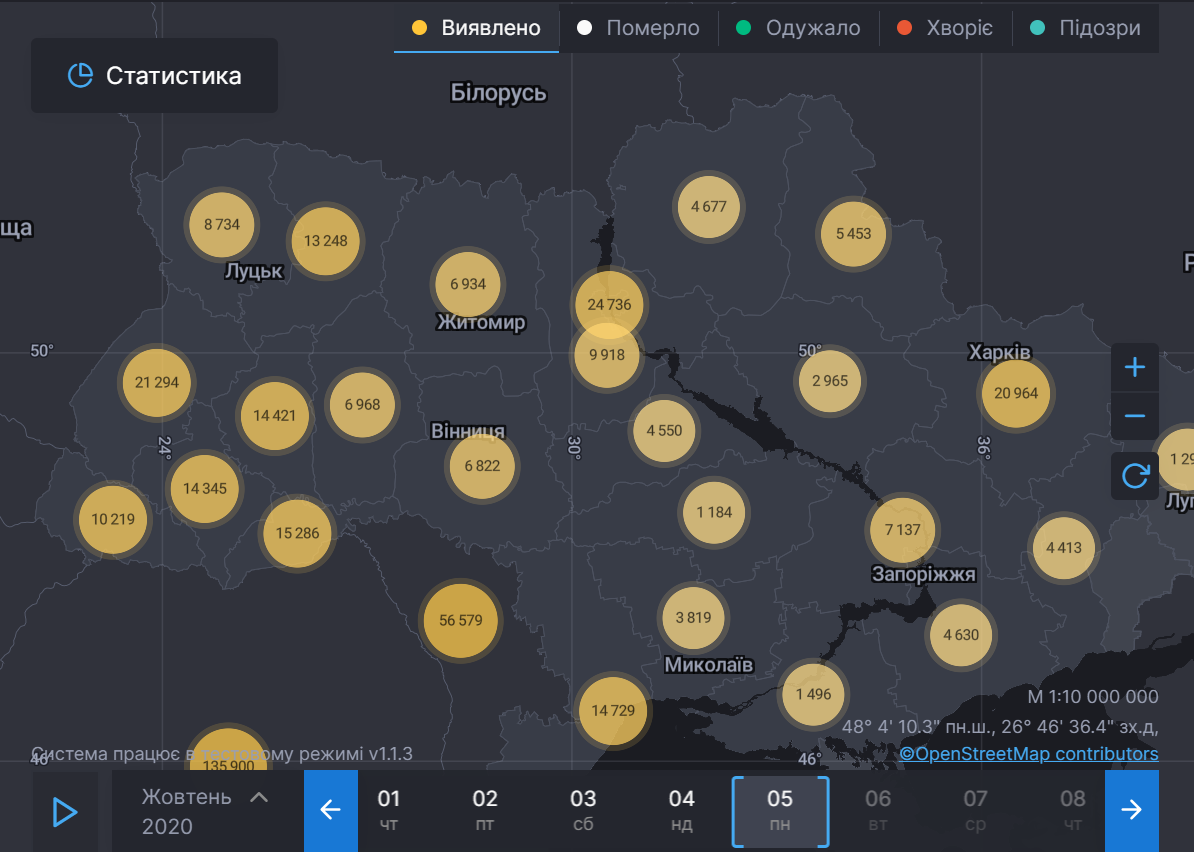 Ситуація з коронавірусом в Україні.