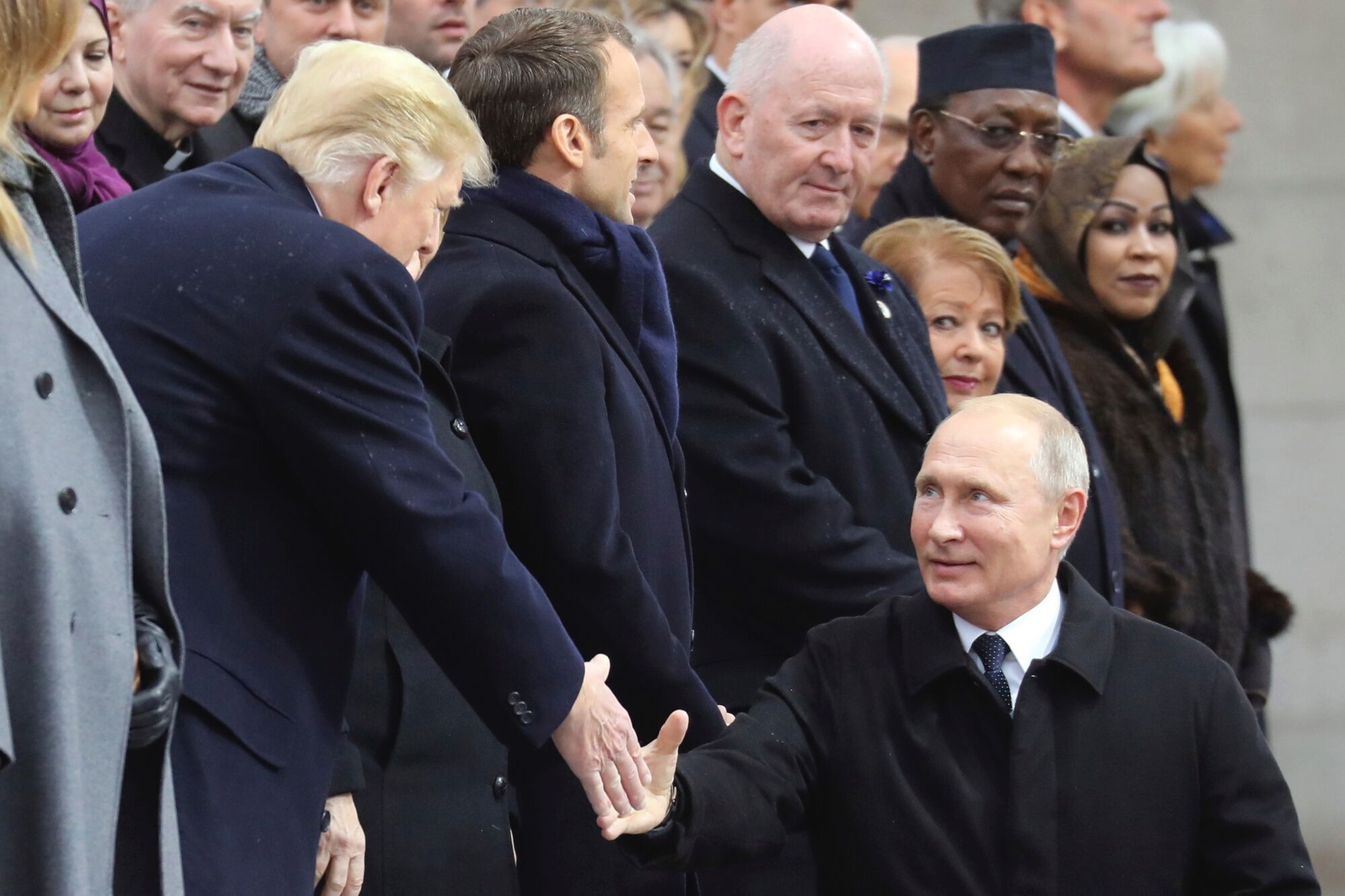 Путин последним прибыл на мероприятие в Париже в честь столетия окончания Первой мировой войны