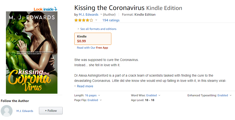 Книга "Целуя коронавирус".