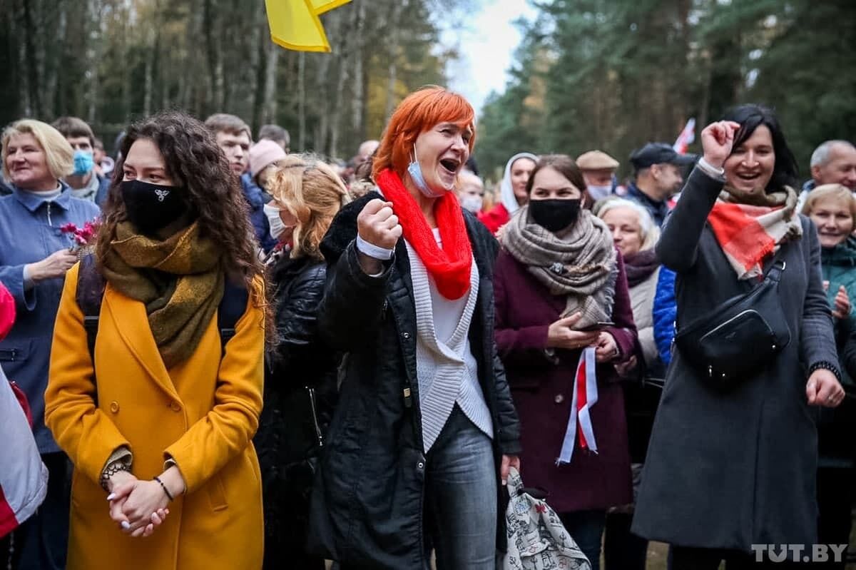 Протестующие в столице Беларуси