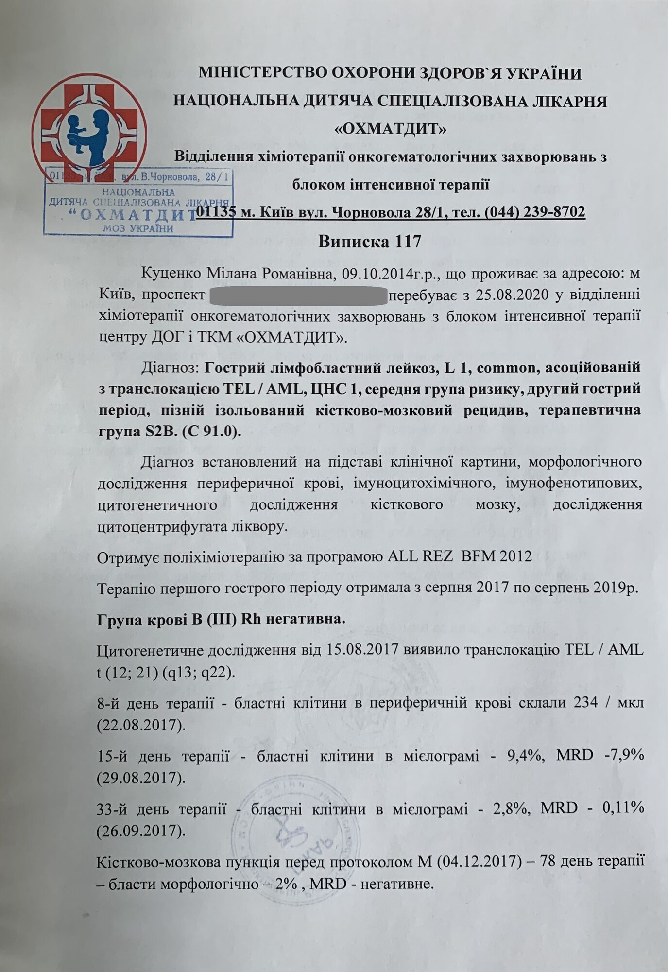 Любить єдинорогів і мріє стати лікарем: маленькій Мілані потрібна допомога в боротьбі з раком