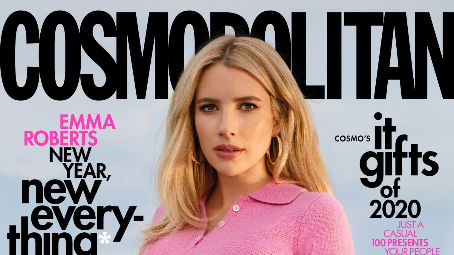 Эмма Робертс стала первой беременной женщиной, которая украсила обложку журнала "Cosmopolitan"