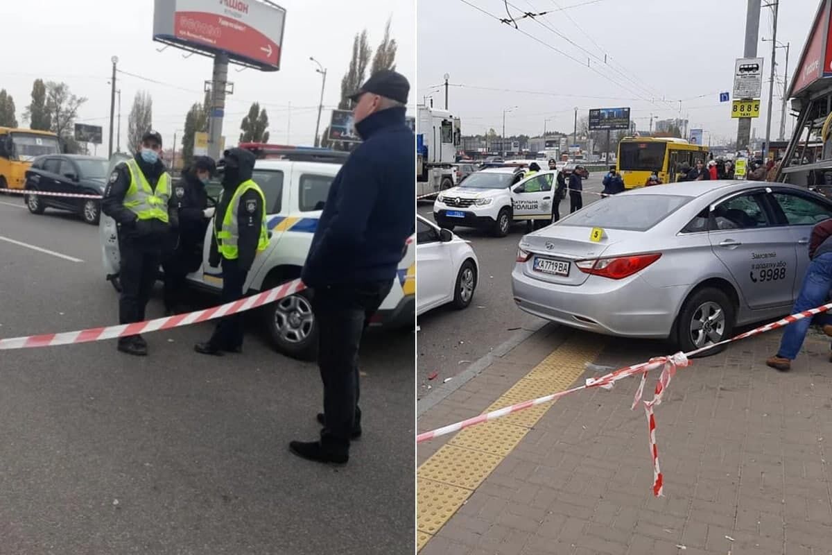 Место смертельной ДТП на Окружной в Киеве