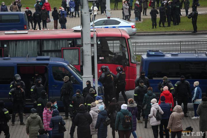 В центре Минска силовиков было больше, чем прохожих