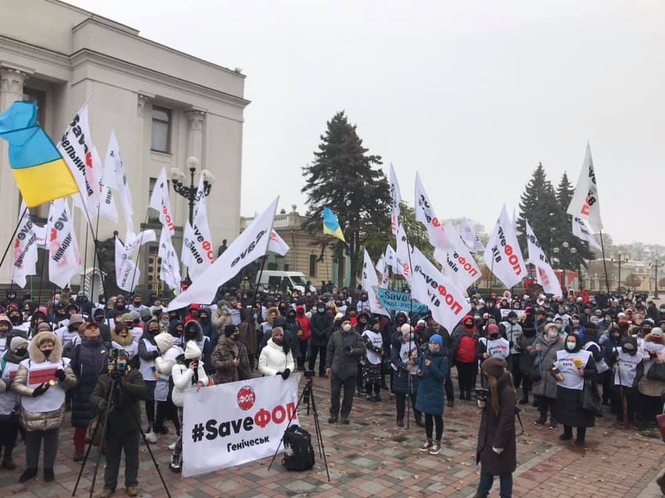 У здания парламента собралось больше 100 митингующих