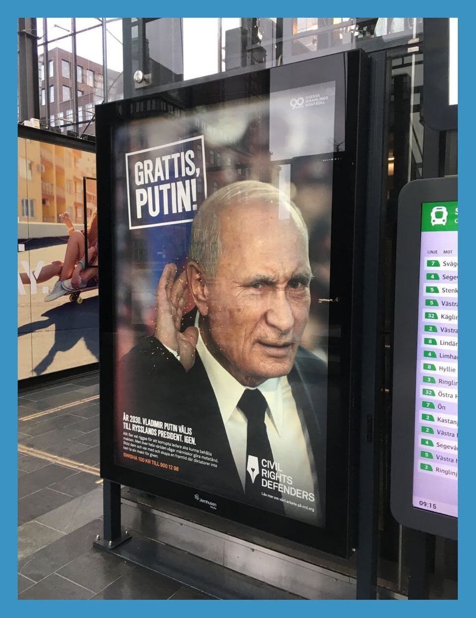 Плакат про "переобрання Путіна президентом у 2030-му"