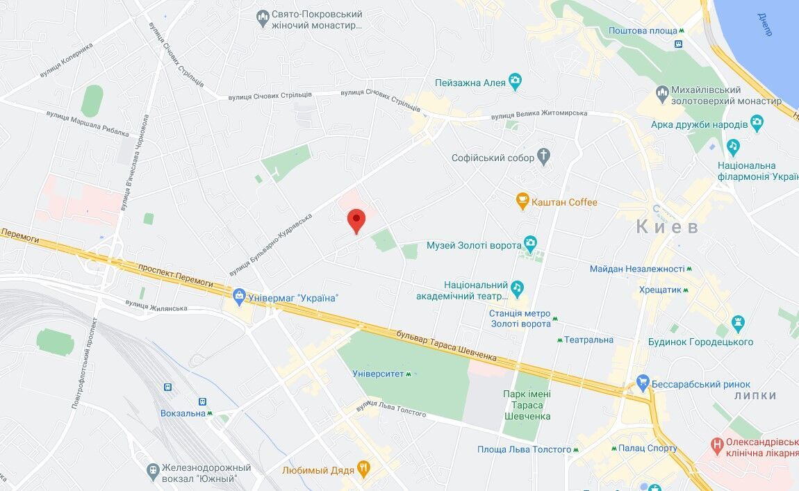 Инцидент произошел в Шевченковском районе столицы на ул. Гончара