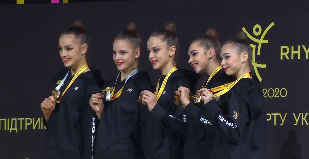 Україна зробила золотий дубль на ЧЄ-2020 з художньої гімнастики