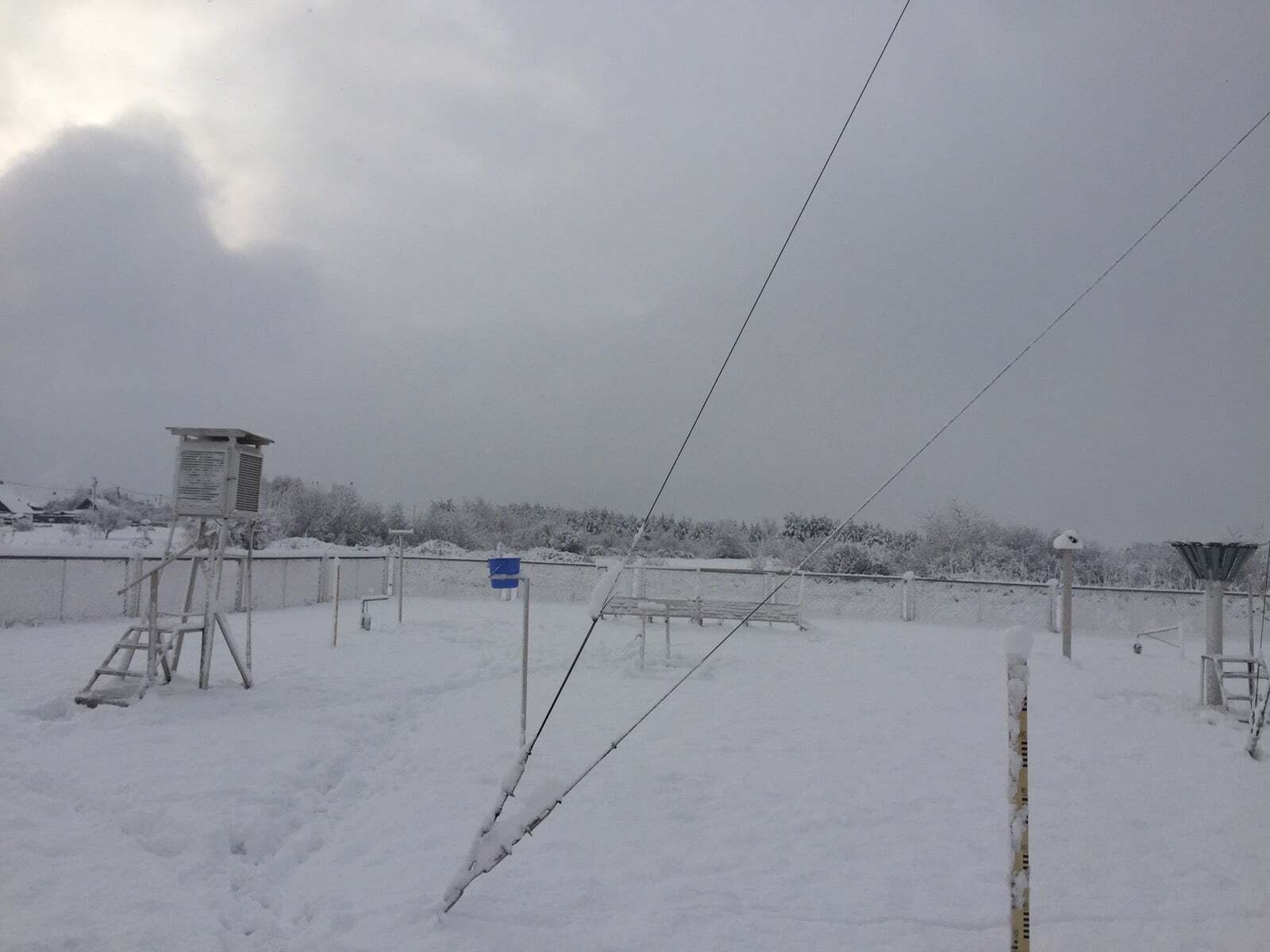 В городе Сарны выпал первый снег