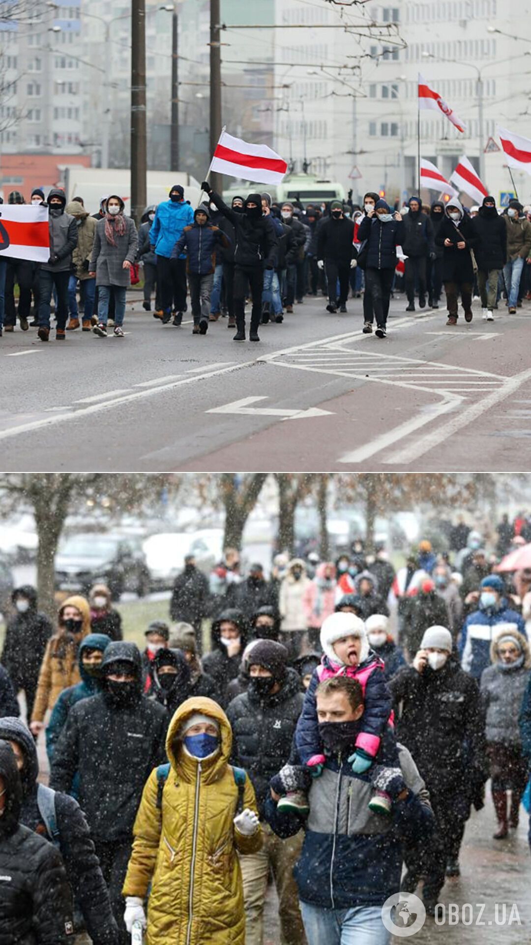 На "Марш соседей" вышли тысячи белорусов