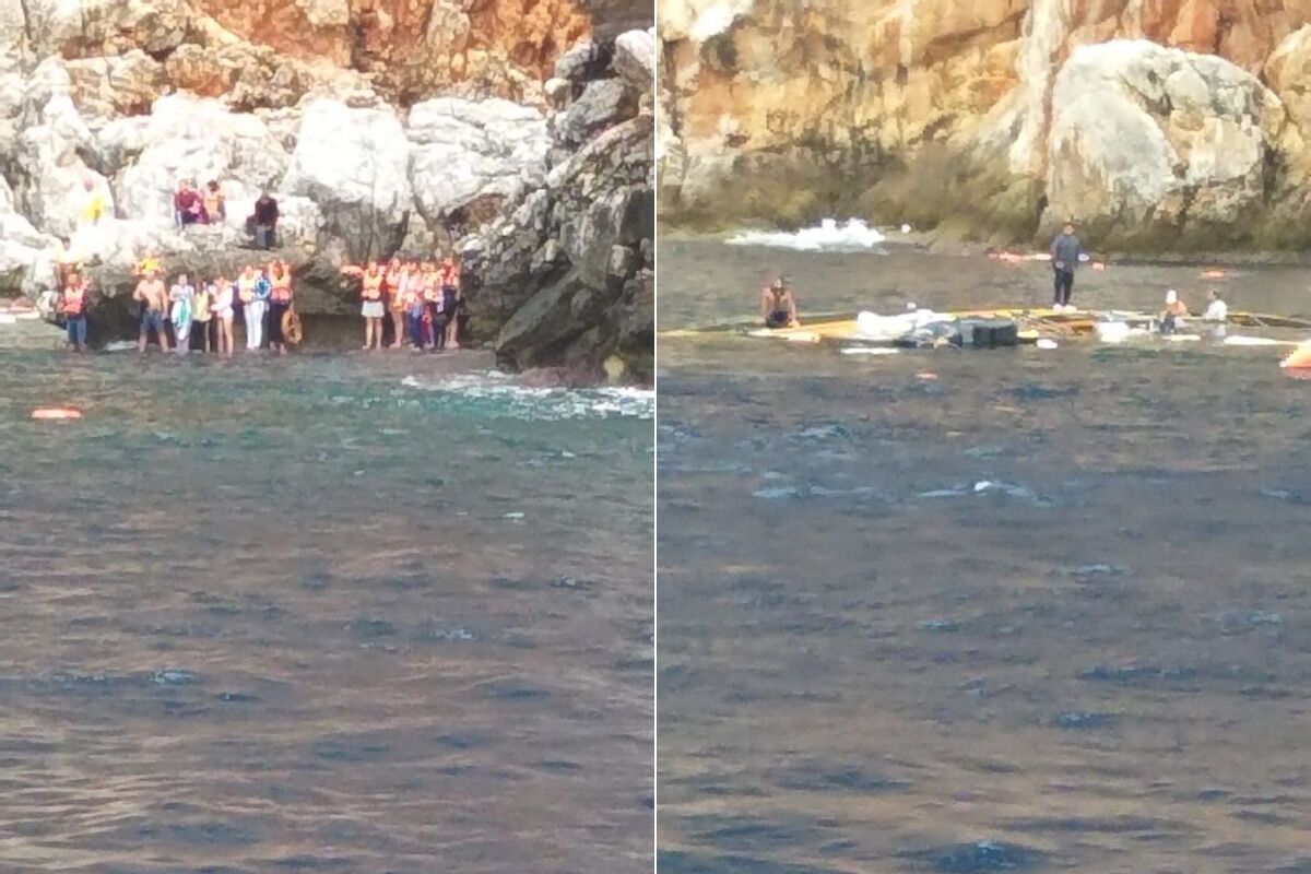 Десятки туристов удалось спасти с перевернувшегося катера