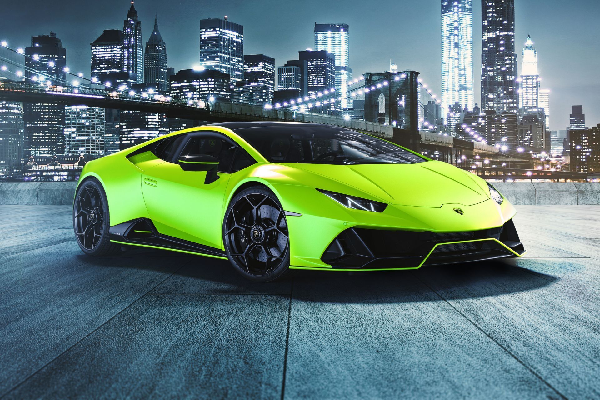 2021 Lamborghini Huracan Evo Fluo Capsule в цвете Verde Shock