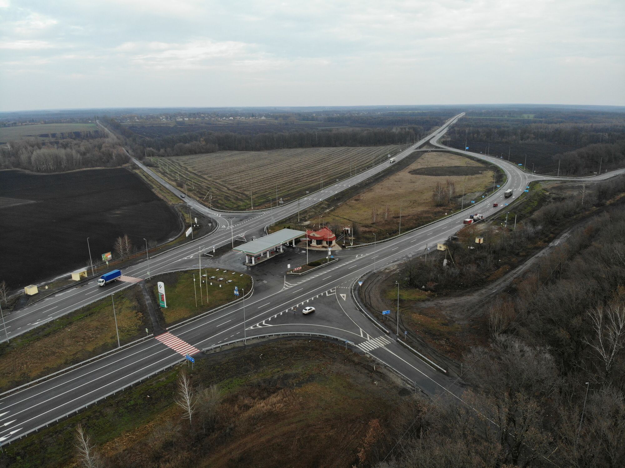 Участок дороги М-03 от Борисполя до Полтавы