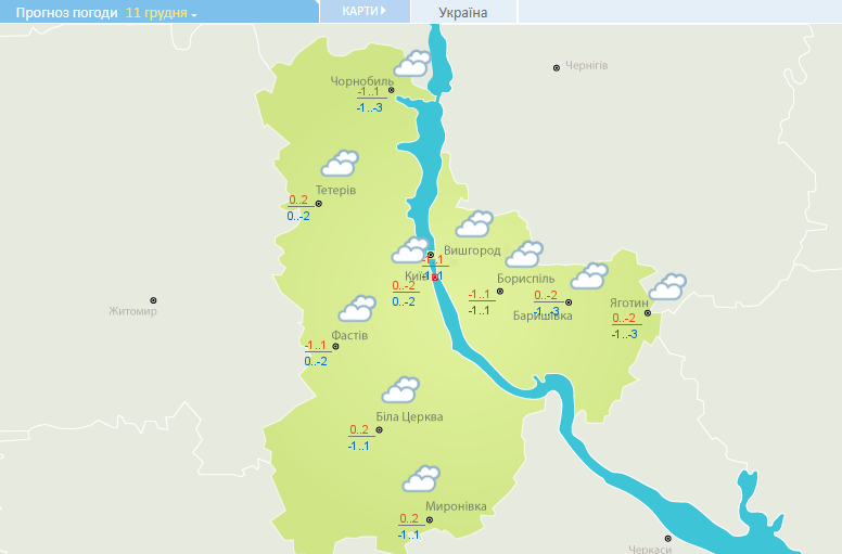 Прогноз на 11 грудня