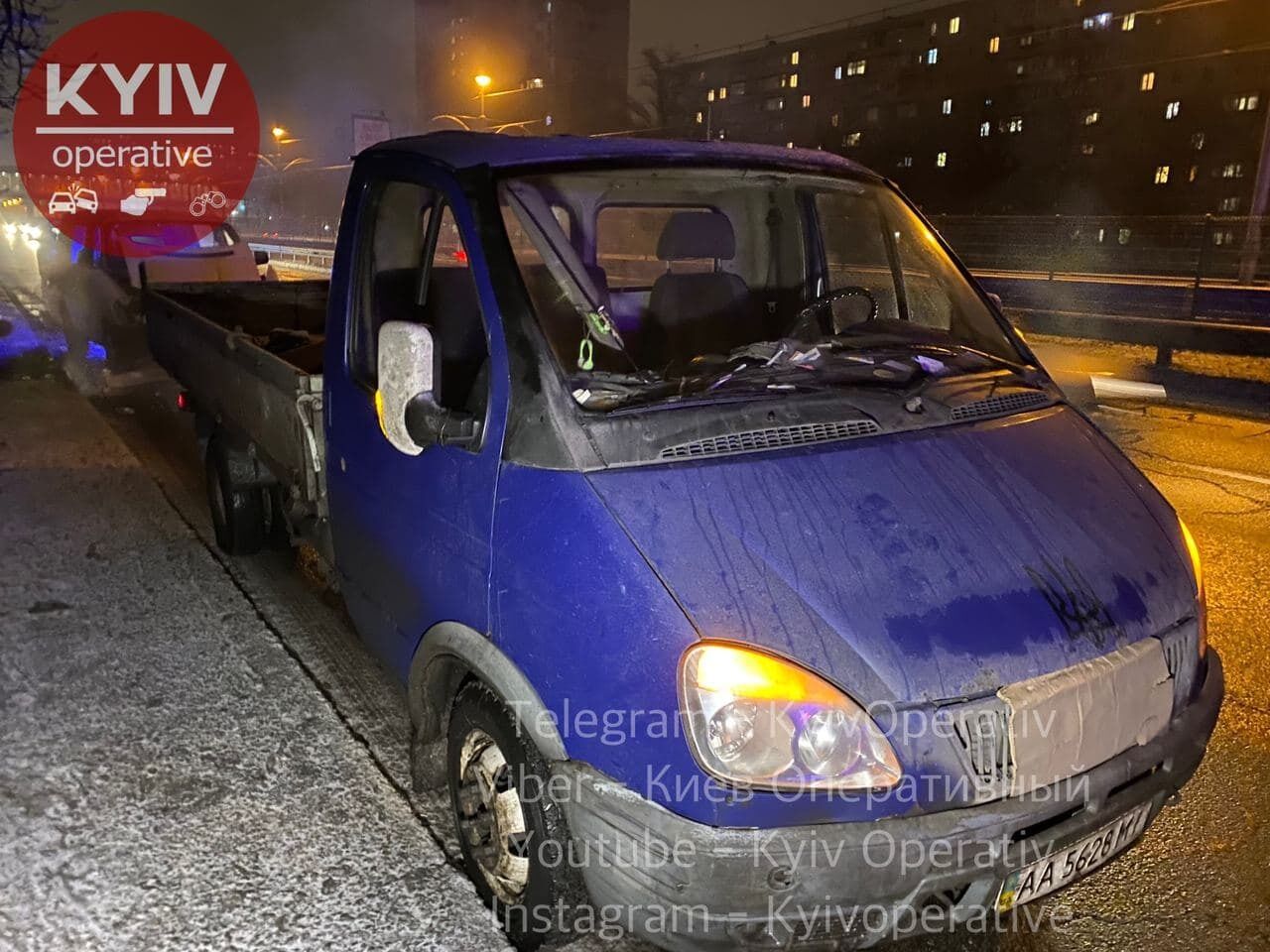 Авария произошла на проспекте Леся Курбаса