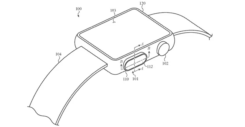 Патент Apple Watch с Touch ID