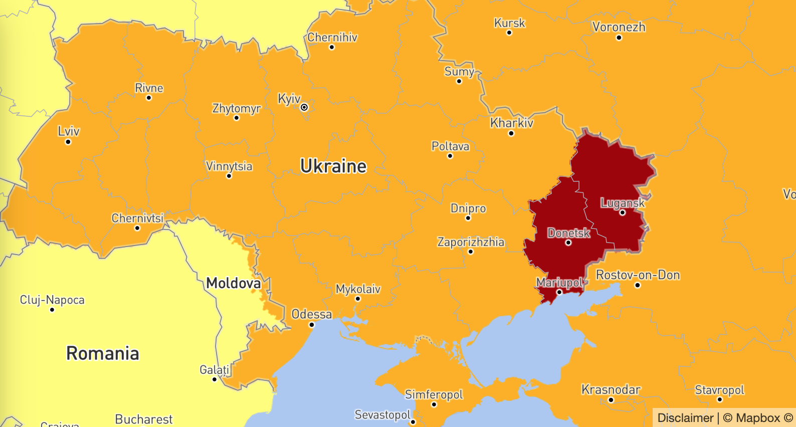 Які регіони України небезпечні для туристів.