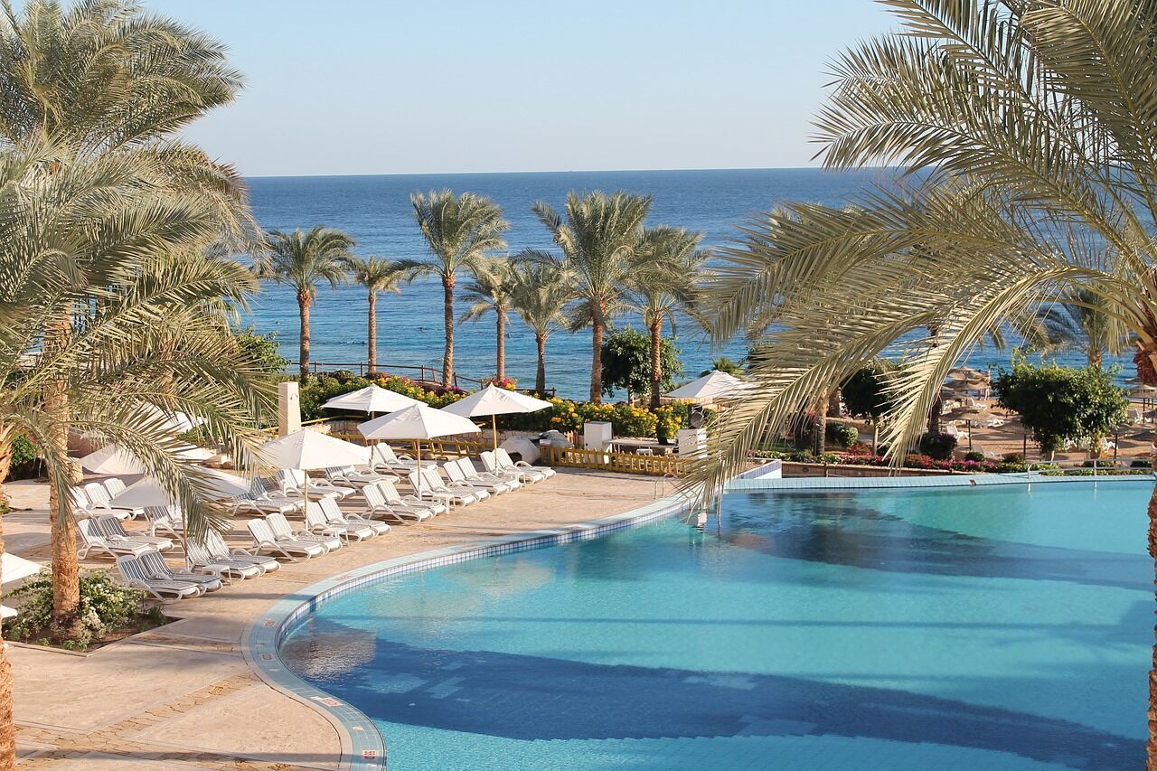 Территория отеля в Египте