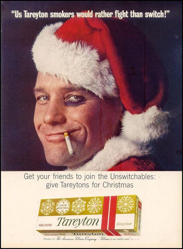 Опубликована скандальная винтажная реклама на Рождество