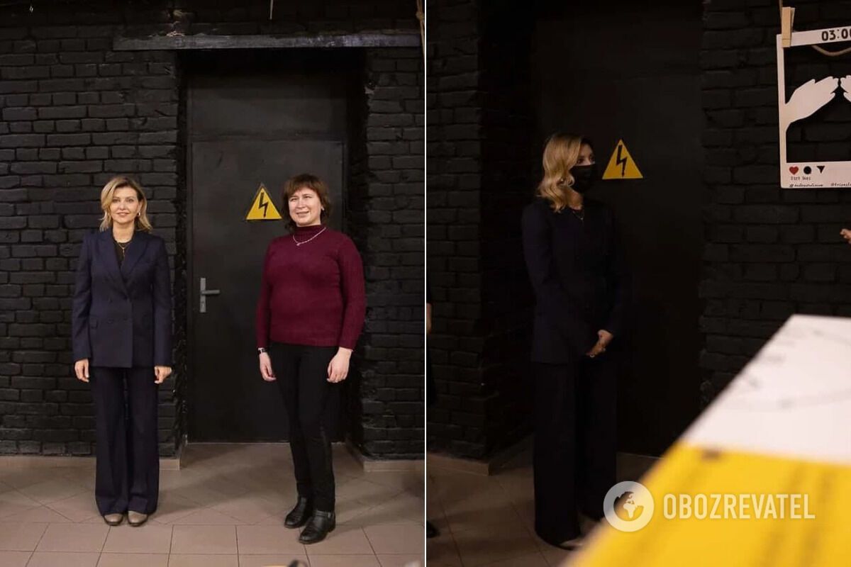 Супруга президента посетила киевский музей в темноте