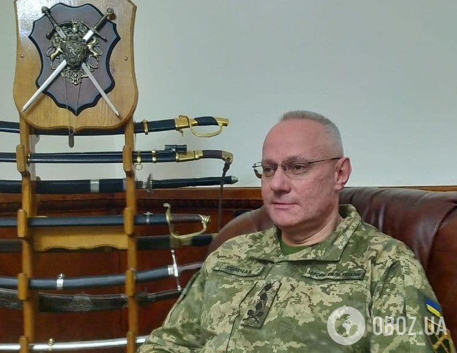 Главнокомандующий Вооруженных сил Украины Руслан Хомчак во время интервью OBOZREVATEL