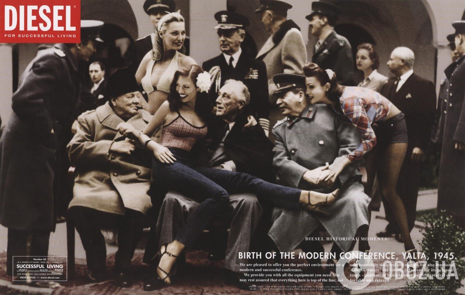 Скандальный рекламный постер со Сталиным, Рузвельтом и Черчиллем