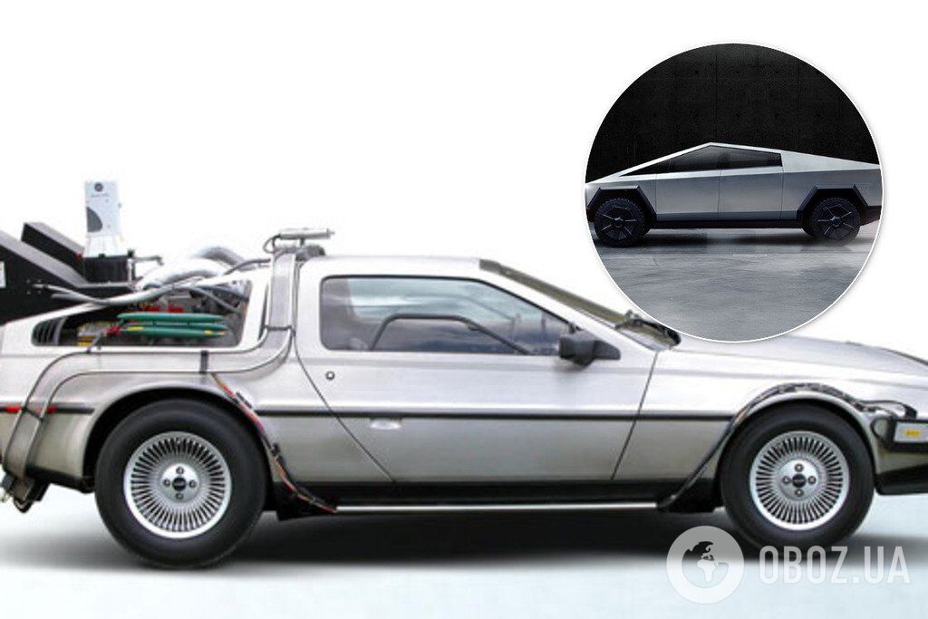 У дизайні Tesla Cybertruck помітно вплив DeLorean DMC-12 з фільму "Назад у майбутнє"