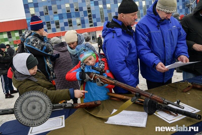 Ретро-забег "Лыжный батальон Победы" в Красноярске (Россия)