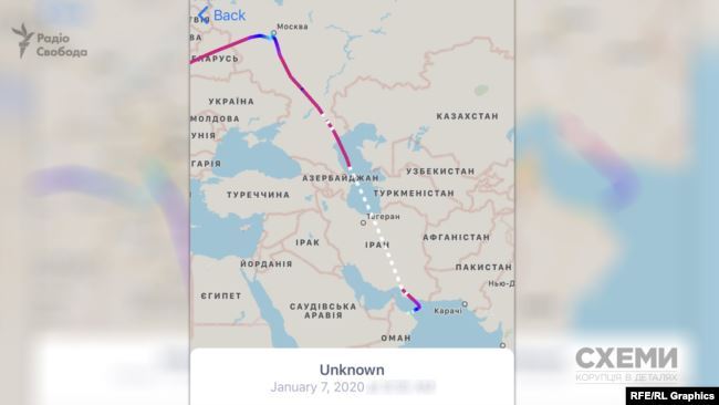 По данным онлайн-сервисов отслеживания воздушных судов, самолет, которым Зеленский вернулся из Маската в Киев, в Оман прилетел якобы из Москвы