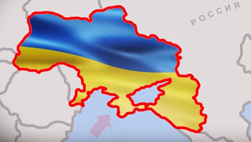 Карта Украины с Кубанью в составе