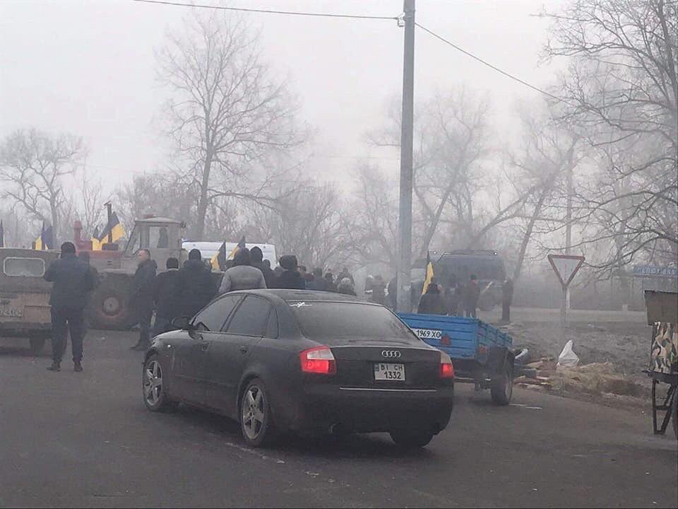 Протесты в Новых Санжарах