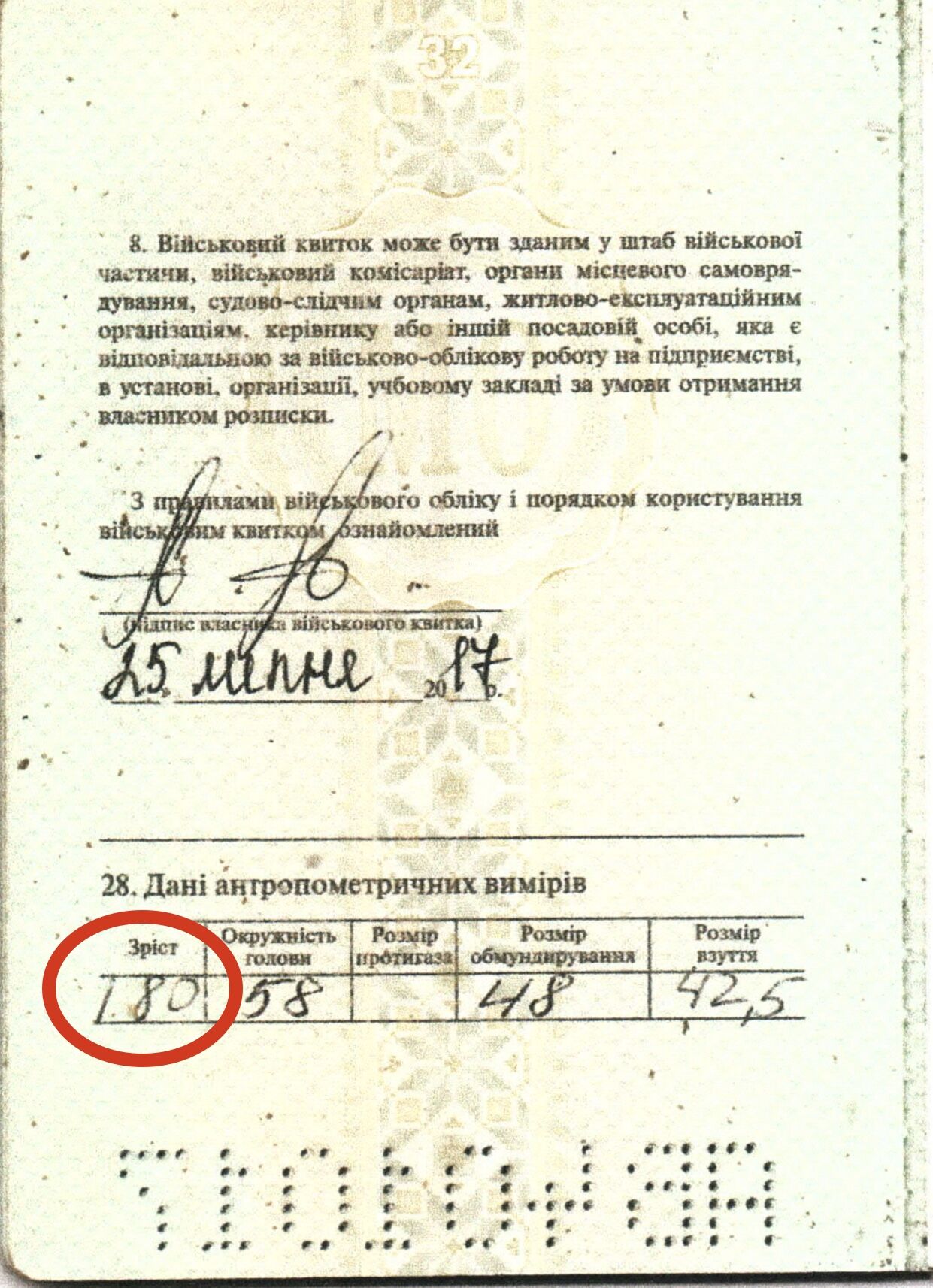 Военный билет Антоненко