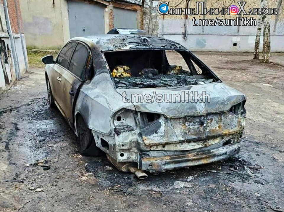 В Харькове сожгли авто активиста Вячеслава Ряднова