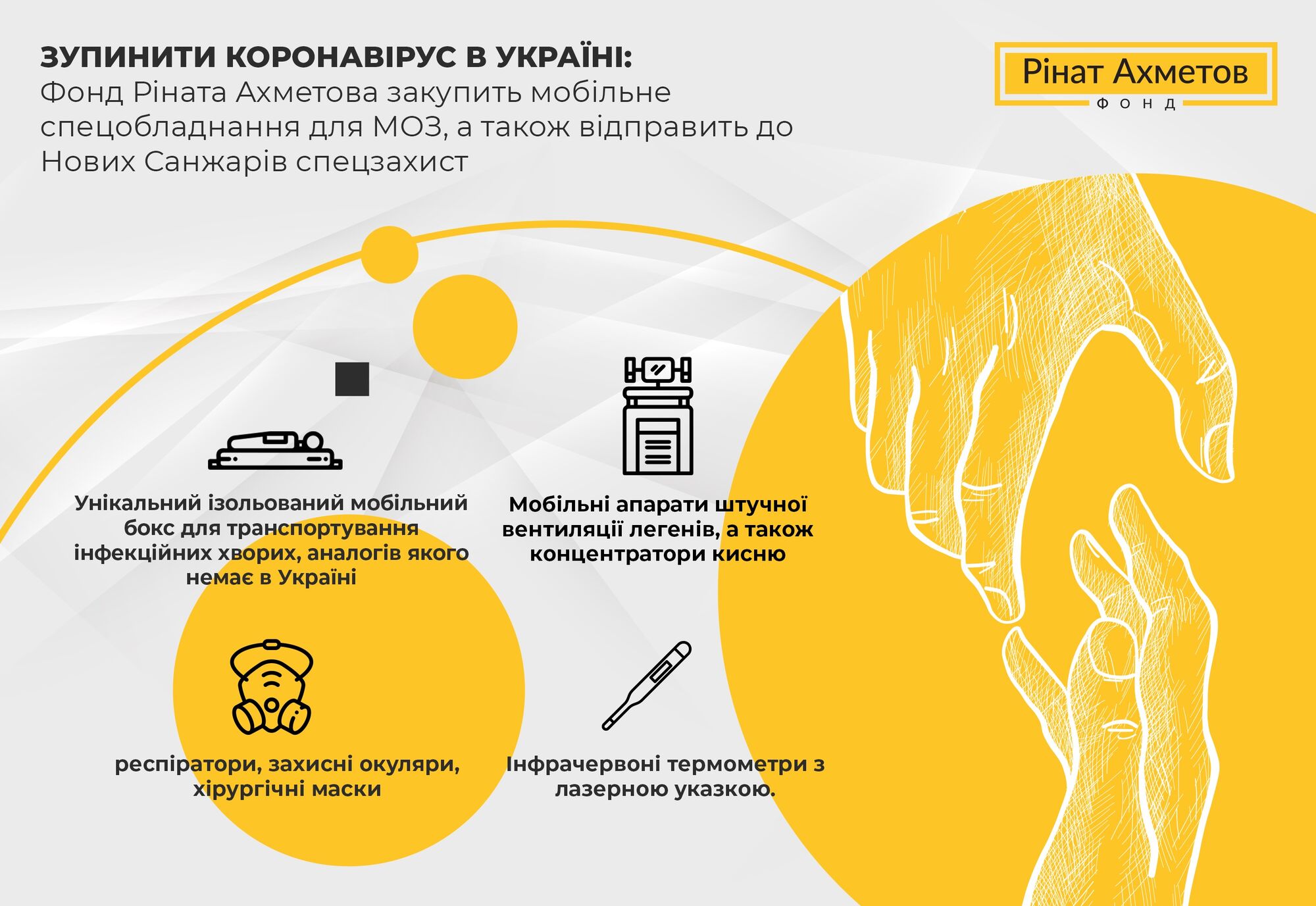 Фонд Ріната Ахметова допоможе МОЗ зупинити коронавірус в Україні