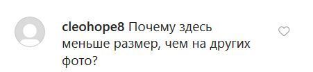 "Чому тут розмір менший, ніж на інших фото?" Міла Кузнєцова збентежила фоловерів