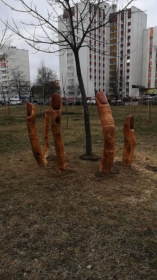 Білоруські працівники лісгоспу налякали людей зловісною інсталяцією