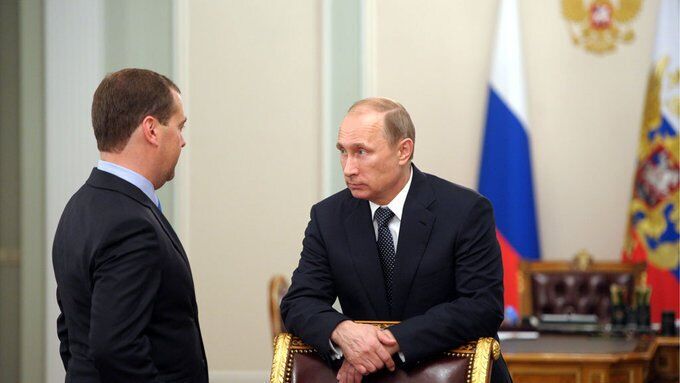 Владимир Путин и Дмитрий Медведев