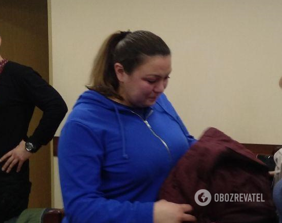 Мама мальчика Кристина Дьяченко во время судебного заседания