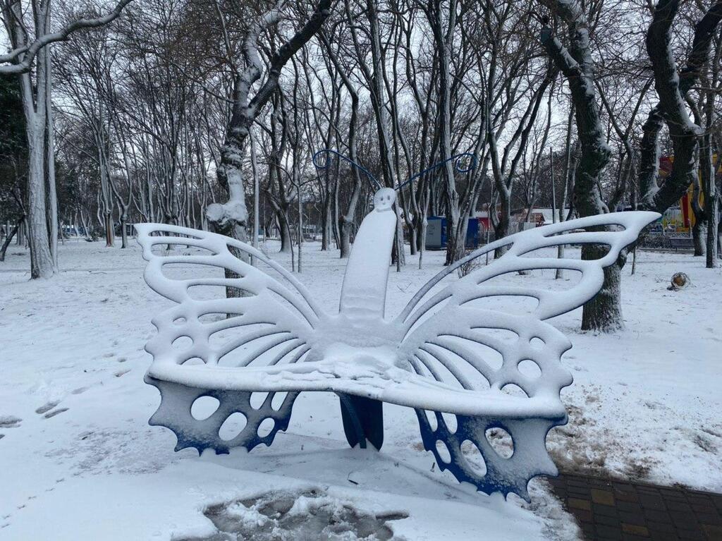 Первый снег в Одессе